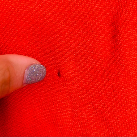 J. Lindeberg V Neck Sweater Wool Orange Medium - Picture 8 of 8